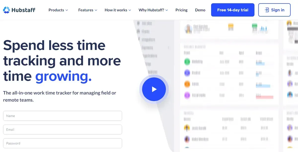 Hubstaff time tracking