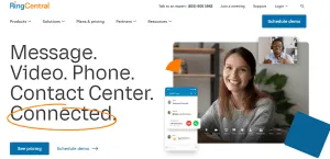 RingCentral message, video and phone integration